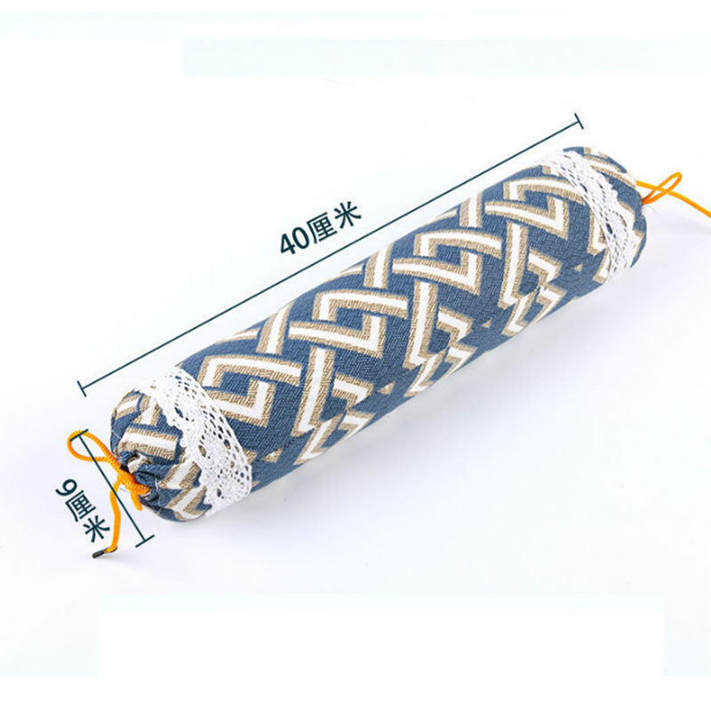 Almohada Cervical de Trigo Sarraceno y Artemisa de Algodón y Cáñamo, Asistencia al Sueño, para Cuello
