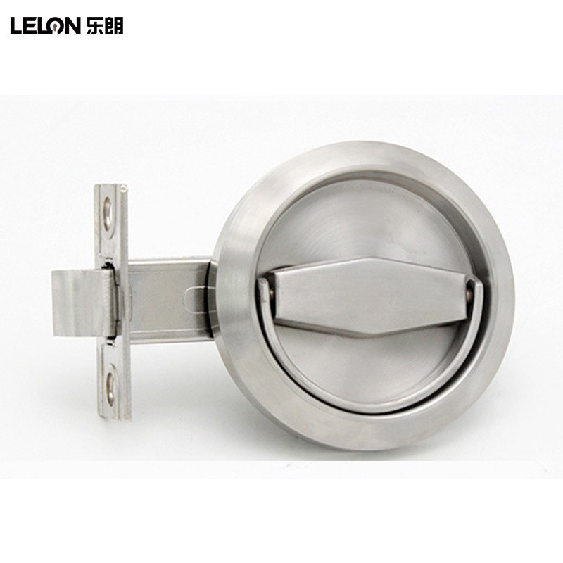 Cerradura de Puerta Invisible de Acero Inoxidable 304, Anillo de Tracción, Cerradura Redonda Empotrada, Manija Oculta en la Pared, Cerradura de Puerta Oculta para Pasillo