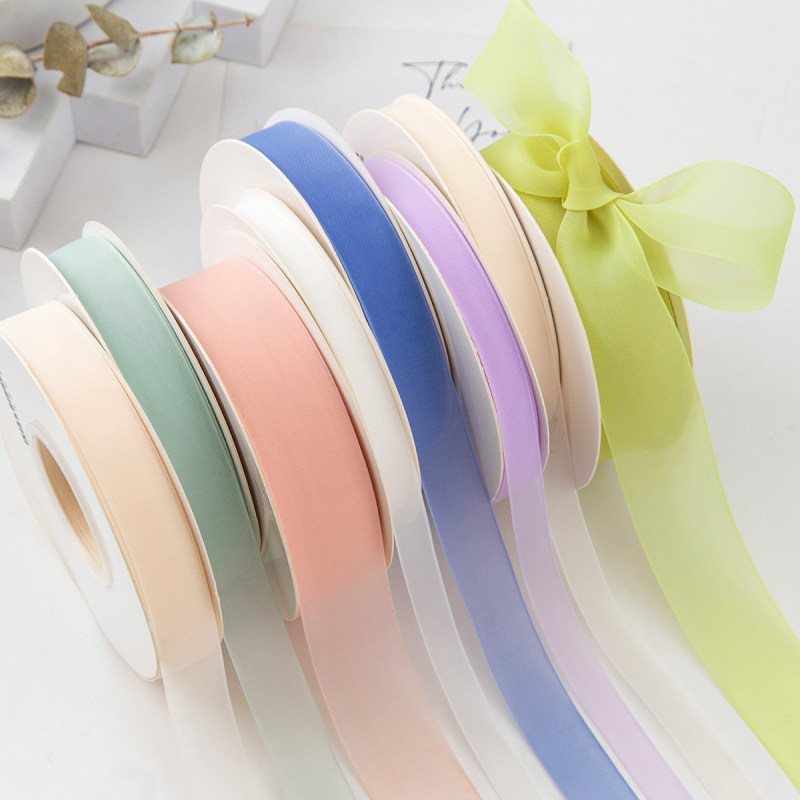 Cross-Border Direct Supply of Jelly Yarn, Milk Yarn, Ribbon, DIY Bow Hair Accessories, Colorful Ribbons, Flower Bouquets, Satin Ribbons, Gift Boxes