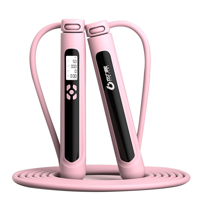 女性の減量のための Bluetooth スマート縄跳び、カウントスチールロープ、体重負荷フィットネススポーツロープ、学生カウント縄跳び|undefined