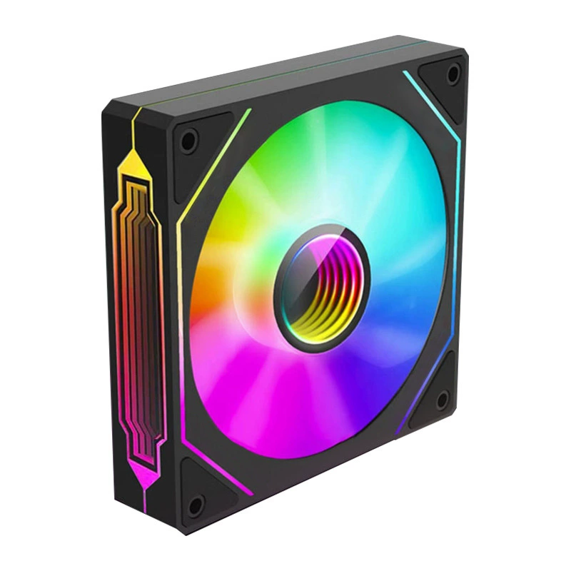 Призма 4Pro12CM вентилятор корпуса с управлением температурой PWM+ARGB, 5V, 3 игла, настольный световой тепловой рассеивающий вентилятор