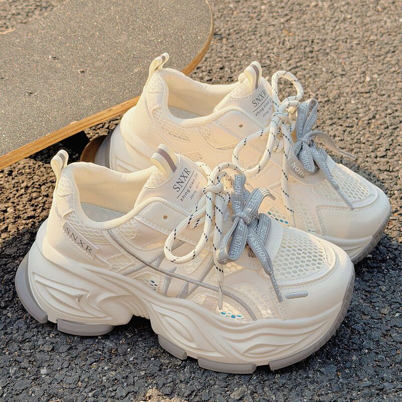 Thick-Soled Dad Shoes for Women 2026 Breathable Height-Increasing White Casual Sneakers Flystep Fb9967 Dropshipping Thick-Soled Dad Shoes for Women 2026 Breathable Height-Increasing White Casual Sneakers Flystep Fb9967 Dropshipping