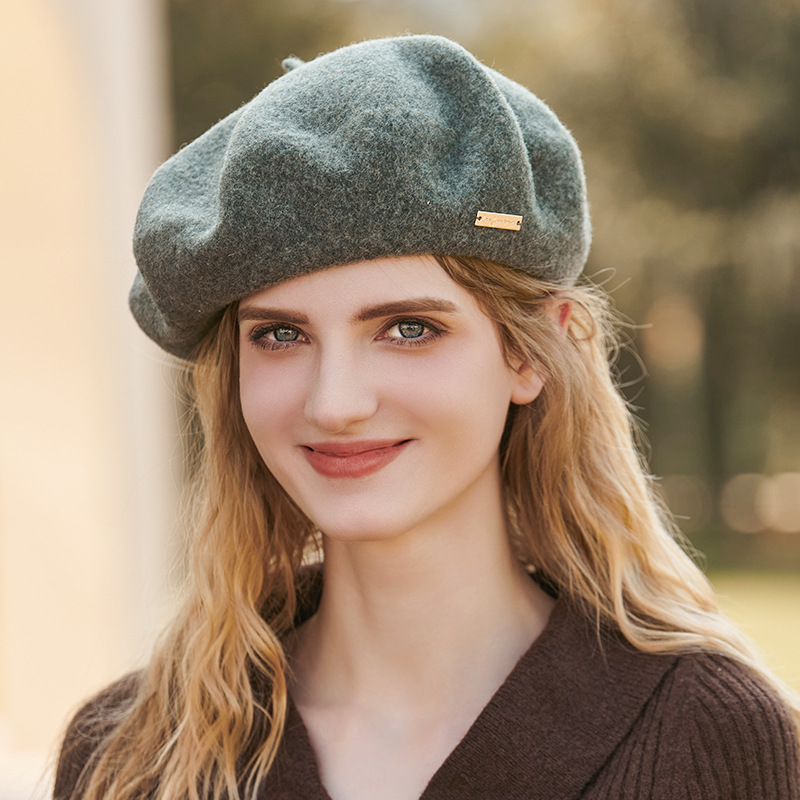 Unisex Beret lady retro quality wool octagon hat Instagram influencer every artist hat trend_voghion.com