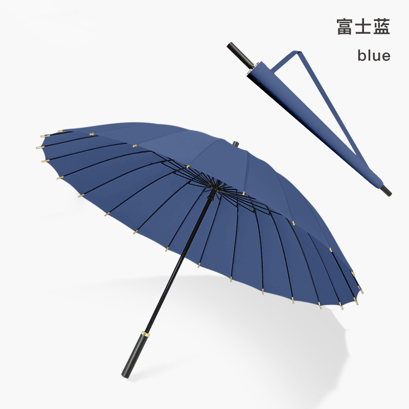 大型自動豪雨専用傘24骨男晴雨両用長柄傘男性補強耐風防水傘|undefined