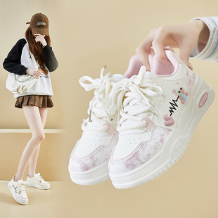 2025 spring small white shoes new Korean ins female students thick-soled heightened sports shoes casual street p308