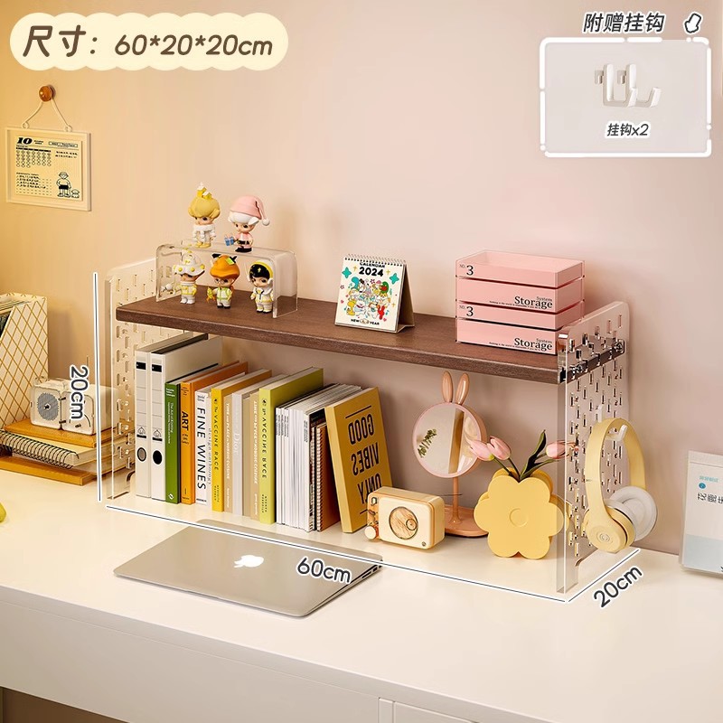 Estante de escritorio, gabinete de almacenamiento de cosméticos, escritorio para el hogar, tocador de estilo acrílico de múltiples capas, estante de exhibición