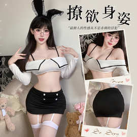 性感情趣内衣女纯欲秘书兔女郎制服诱惑挑逗COS制服免脱套装2894