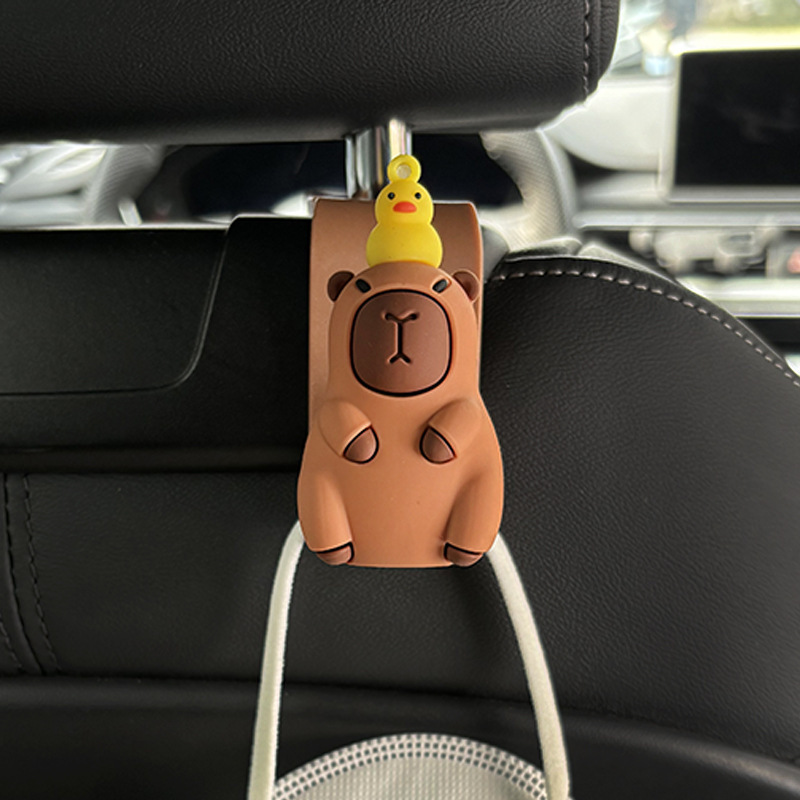 Cabi Barra Carpincho nariz tortuga gancho para coche respaldo del asiento accesorios para coche almacenamiento lindo gancho multifunción