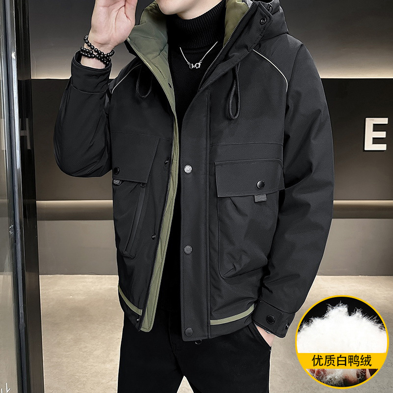 防寒羽绒服男装加厚冬季新款潮牌高端美式工装轻薄冲锋衣外套|undefined