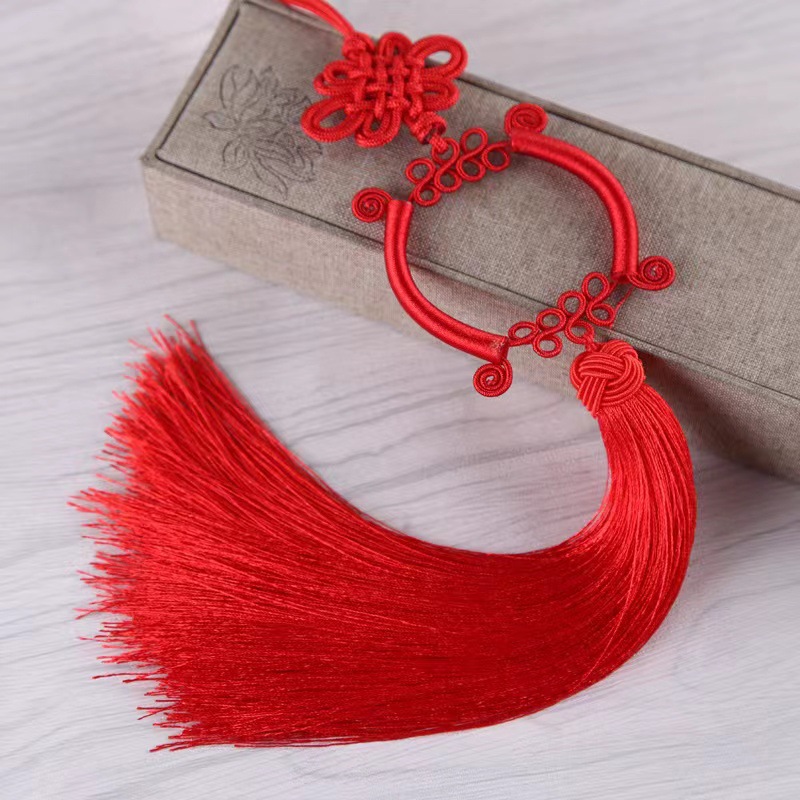 手工編織香水香囊中國結流蘇掛繩 復古原創車掛穗子玉佩彎管吊穗