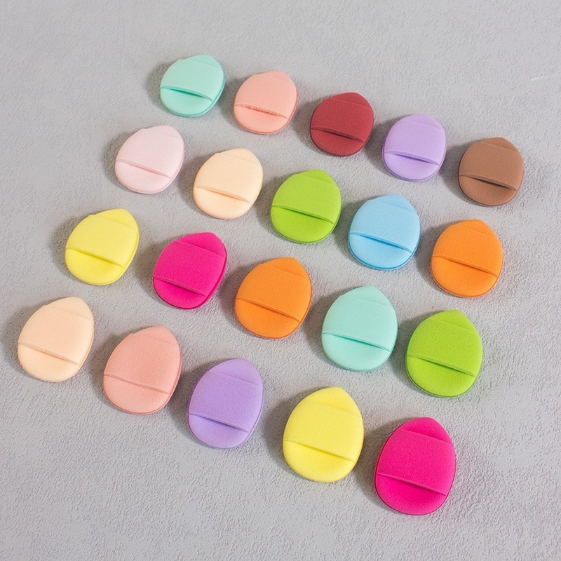 Dedo punta mini pulgar polvo no comer polvo Q bala cojín de aire mini dedo polvo pequeño base líquido concealer huevo de maquillaje