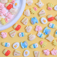 迷你表情食玩包子亮面diy奶油胶自制手机壳美甲发卡耳饰树脂配件