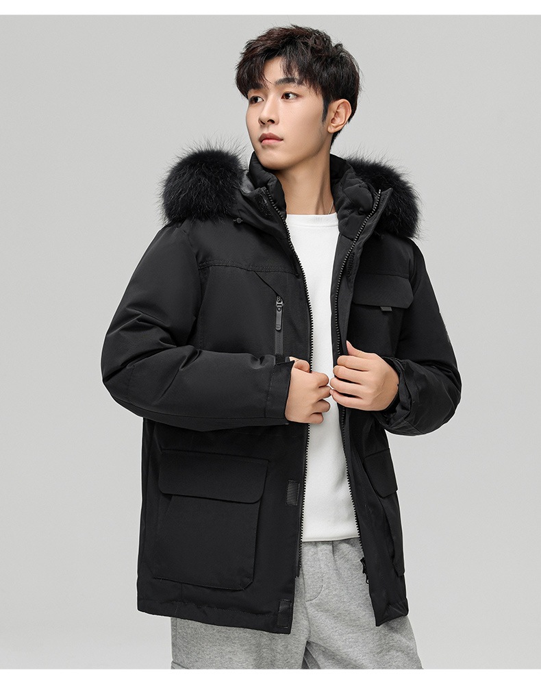 Nueva chaqueta de invierno con capucha informal y cálida de moda para hombre_voghion.com