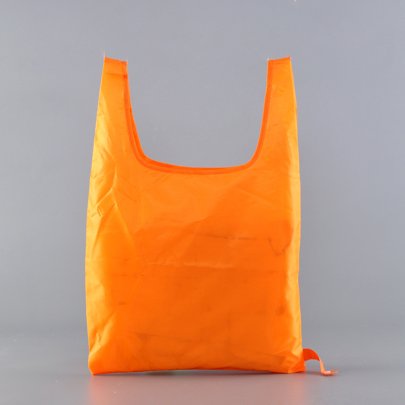 简约空白服装超市购物手提涤纶袋彩印折叠隔水广告礼品背心袋批发