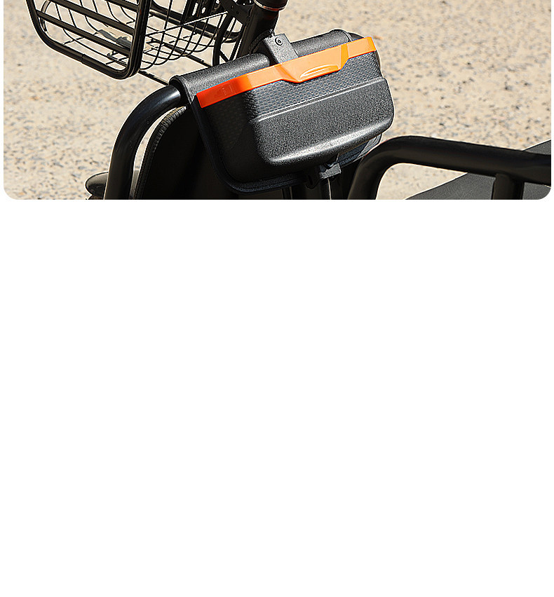 Electric Tricycle with Added Basket Storage Box, Storage Box for Delivery Vehicles, Modified Storage Box, Front Storage Box