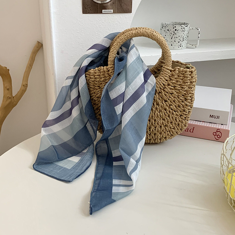 Cintas para el cabello, nueva impresión de letras coreanas, bufandas de seda, decoración profesional para mujeres, bufandas con bufandas cuadradas