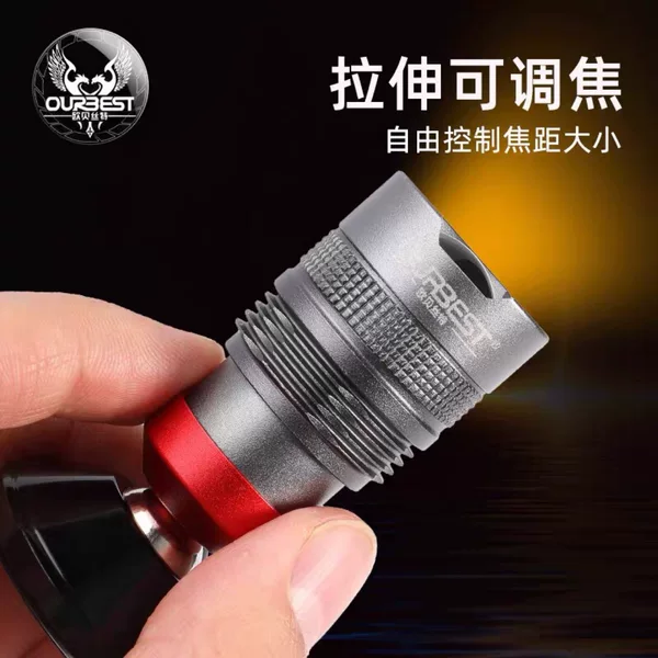Oberth rod tip light raft fishing light dimmable focusing rod light 3w watt fishing trap light USB fishing light