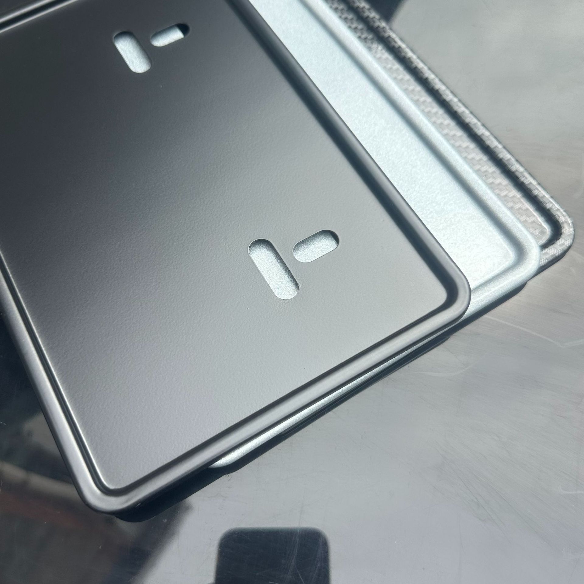 Manufacturer Wholesale Aluminum Alloy Thickened Silver-Colored Motorcycle Protection Frame License Plate Frame Compliant with New Cambodian Regulations