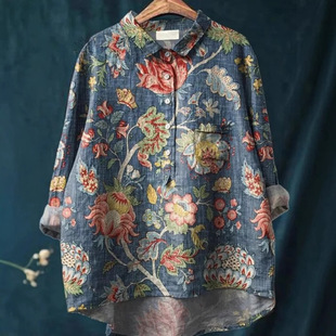 2025 Hot Summer Women's Clothing New Amazon Aliexpress Loose Printed Round Neck Casual Large Size Women's T-Shirt