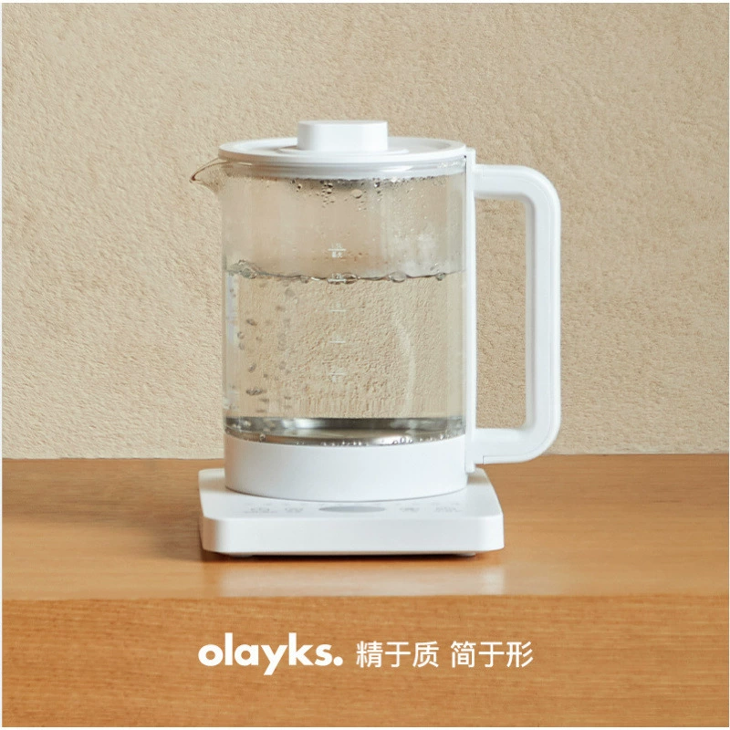 olayks L'Orek Health Bo Furnishing Multifunctional Small Automatic Office Boil Flower Teapot Glass Tea