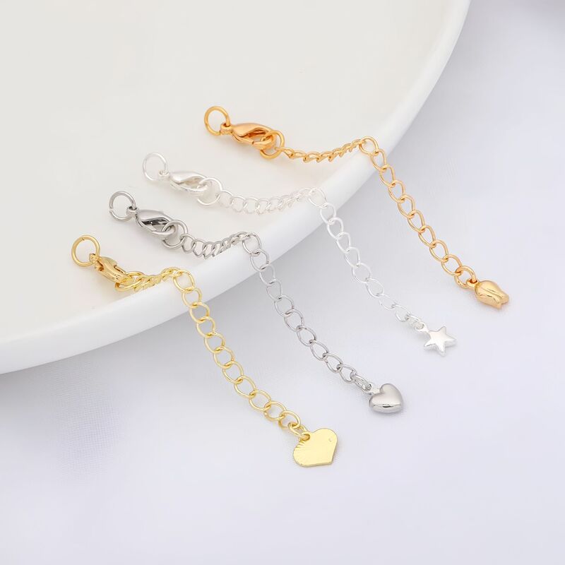Copper Plated 14K True Gold Color Water Drops Extended Chain Wholesale Handmade DIY Necklace Bracelet Lobster Buckle Extended Chain Tail Chain Copper Plated 14K True Gold Color Water Drops Extended Chain Wholesale Handmade DIY Necklace Bracelet Lobster Buckle Extended Chain Tail Chain