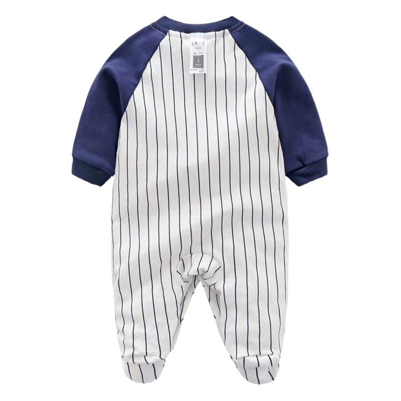Mono de bebé primavera y otoño de algodón de manga larga ropa de recién nacido 0-1 años Pijamas de bebé mameluco envuelto en el tobillo