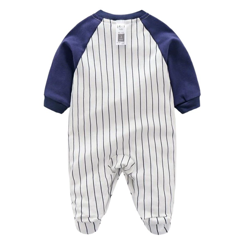 Детский комбинезон на весну и осень из чистого хлопка с длинным рукавом Одежда для новорожденных От 0 до 1 года Детские пижамы Одежда для упаковки ног