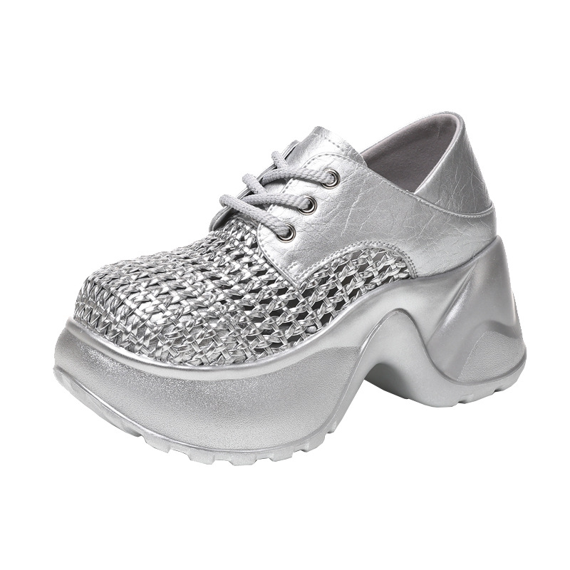 Giày sneaker nữ đế dày lưới thoáng khí, kiểu hai mang — Màu đen