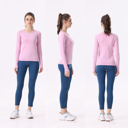 2.0 Yoga Wear Women's Long Sleeve T-Shirt Running High-Elastic Quick-Dry Fitness Pilates Slimming Running Top