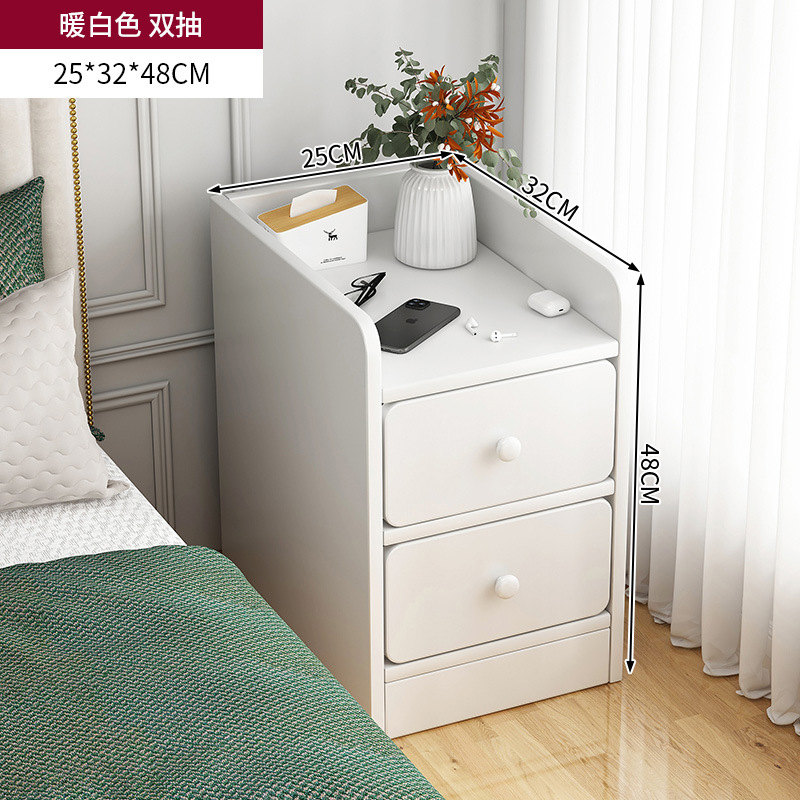 Super estrecha meseta de cabecera tamaño pequeño mini armario de almacenamiento simple dormitorio moderno pequeño armario de cabecera