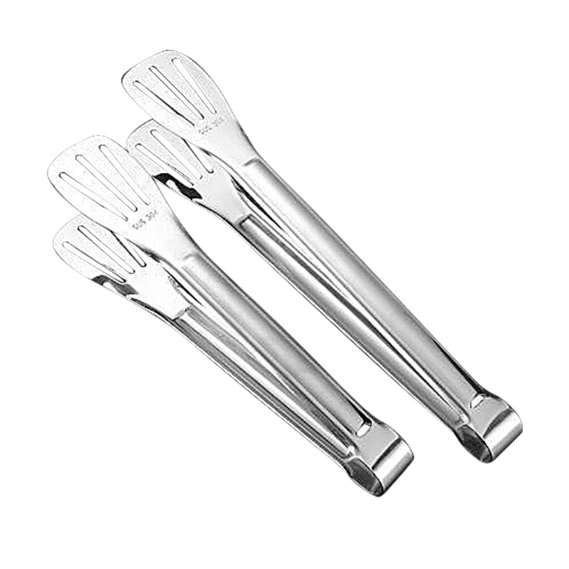 Factory wholesale 304 stainless steel food clip bread barbecue clip three clip buffet food clip hotel supplies