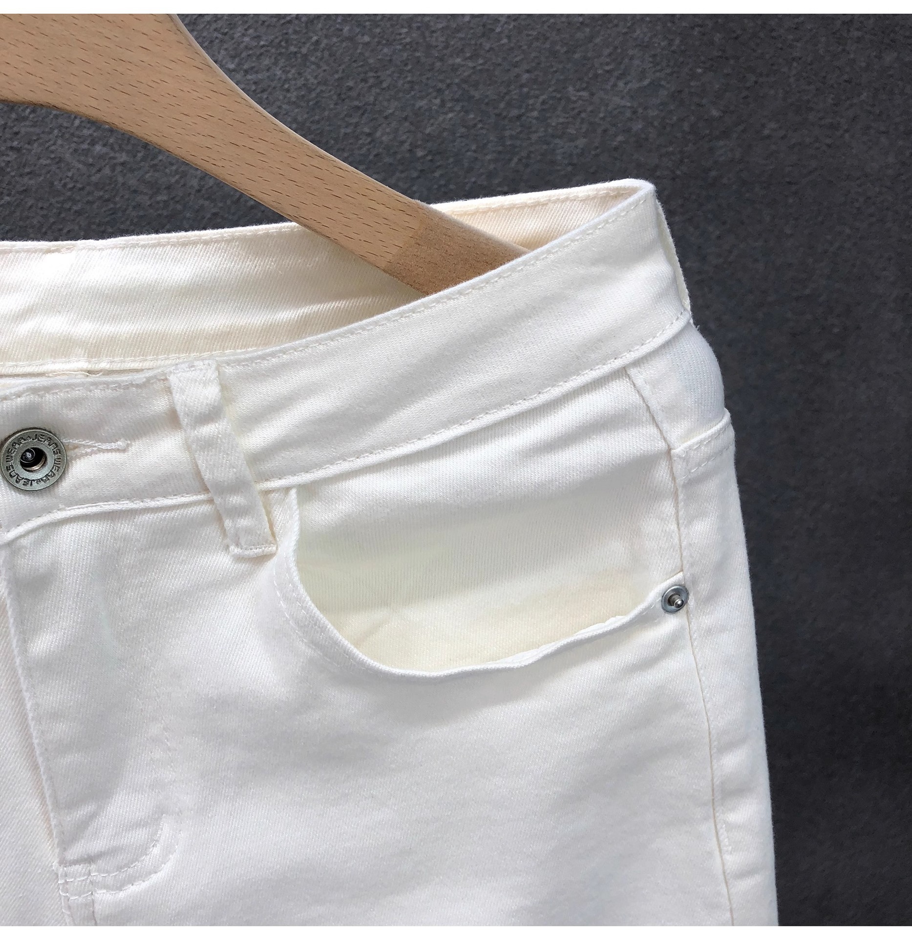Schlanke Stretch Jeansshorts Für Herren In Blau Für Den Sommer_voghion.com
