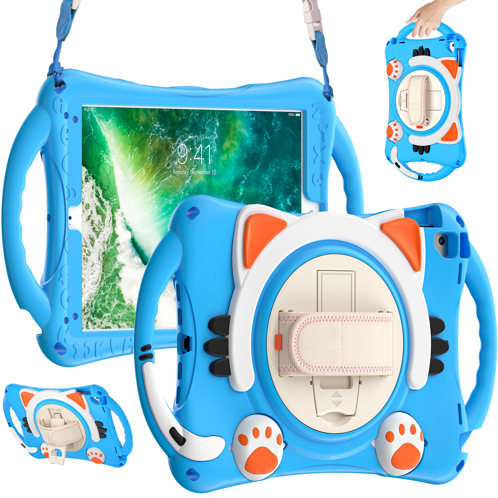 2022 New suitable for Samsung Tab A7 10.4 protective case with handle Elvis A flat protective case