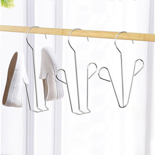 Stainless Steel Shoe Drying Rack Multifunctional Shoe Drying Rack Household Balcony Shoe Drying Rack Hook Dormitory Shoe Drying Rack Shoe Drying Rack