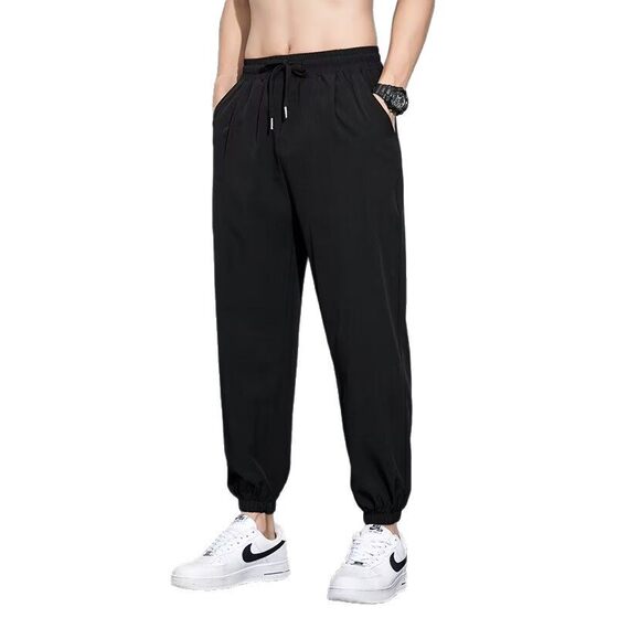 Summer Thin Pants Men's Ice Silk Quick-drying 2025 New Arrival Loose Sports Trendy All-match Leg-toe Casual Trousers