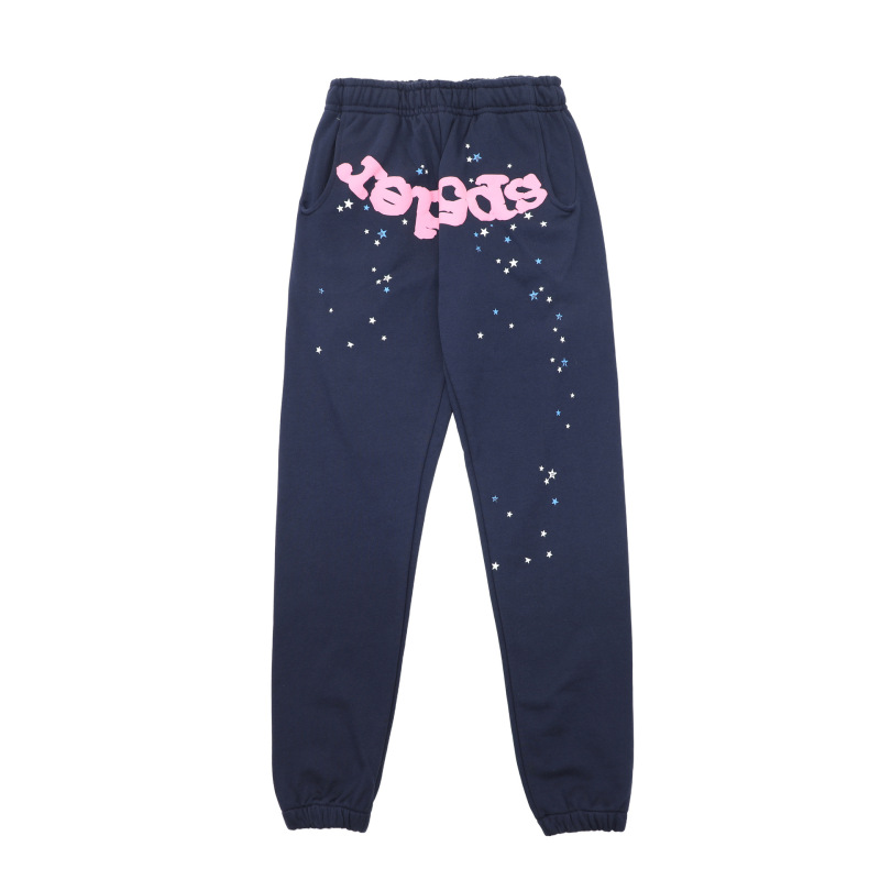 Sp1derヒップホップ歌手Young Thugと同じスタイルのフォームレター555555カップル用パーカーPinkスウェットシャツ|undefined