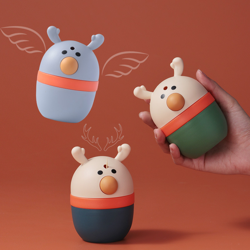 Home Creative Small Deer Toothpick Holder Commercial Pressurized Automatic Toothpick Box Plastic Cute Cartoon Toothpick Can Wholesale