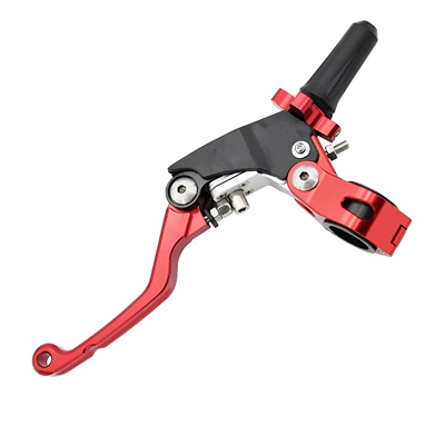 Wholesale off-road motorcycle anti-fall folding handlebar clutch lever KTM Huayang T4 Bosuer CQR CRF brake lever (Other brake systems) - red-anti-fall-clutch-handle