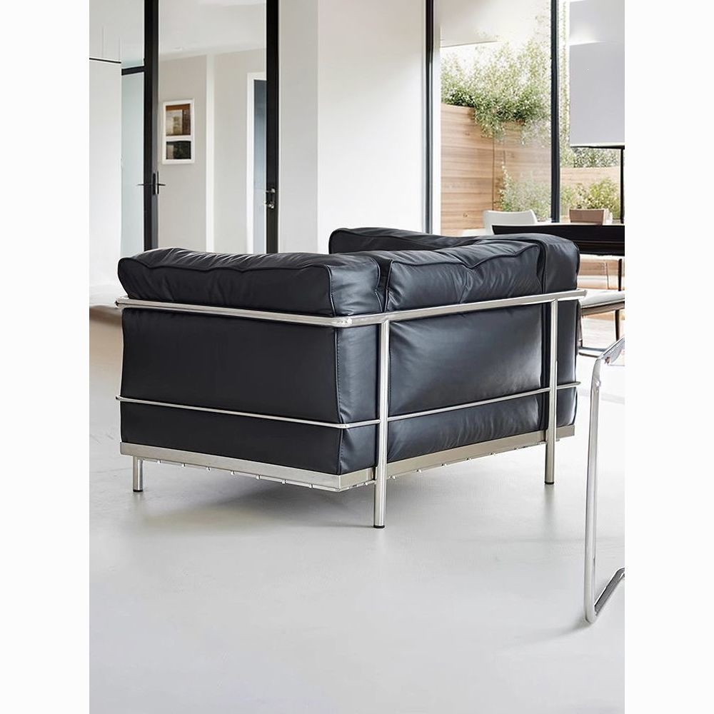 Le Corbusier genuine leather sofa, living room sofa, modern, top-grain cowhide, mid-century design, Bauhaus style, single-seater, other