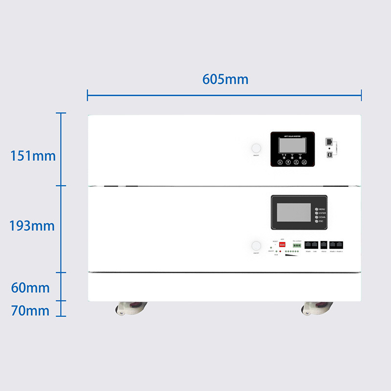 5KW家庭储能堆叠式一体机5度电锂电池太阳能发电机离网逆变器