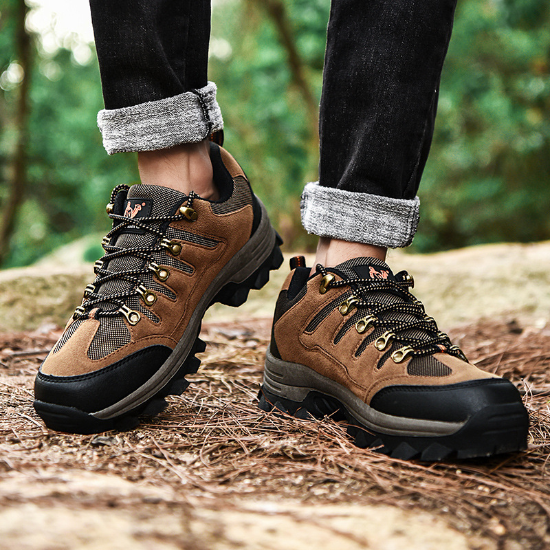 Transfronterizo otoño más tamaño plataforma de los hombres antideslizante resistente al desgaste bajo-top viajes off-road casual zapatos de senderismo