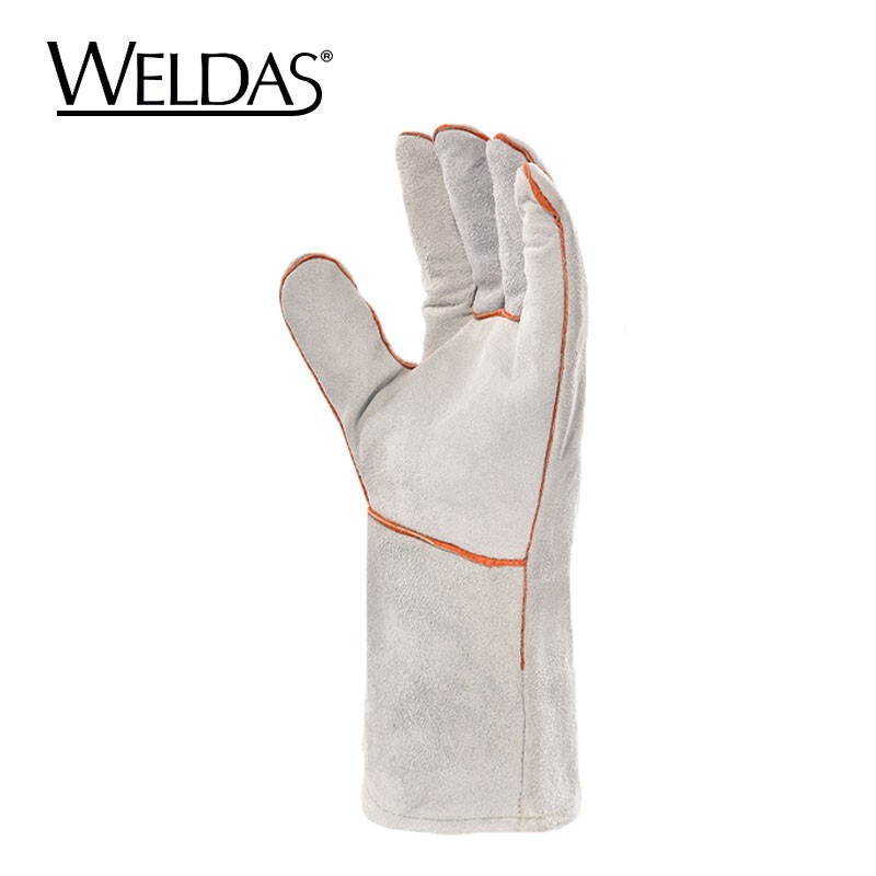 威特仕 10-2112电焊手套 灰色实惠电焊皮手套劳保手套灰色牛二层