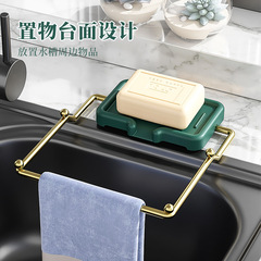 廚房水槽過濾架剩菜剩飯濾網可摺疊鐵藝收納架下水道水池防堵網兜