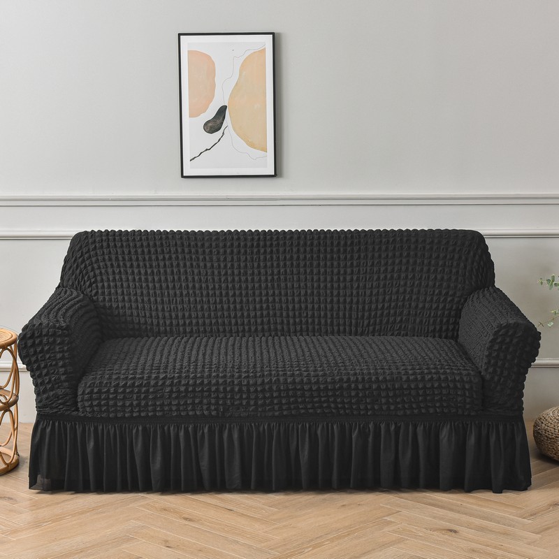 Alto peso Seersucker falda Decoración sofá cubierta todo incluido sofá cubierta elástica cubierta universal cubierta completa combinación sofá cubierta toalla