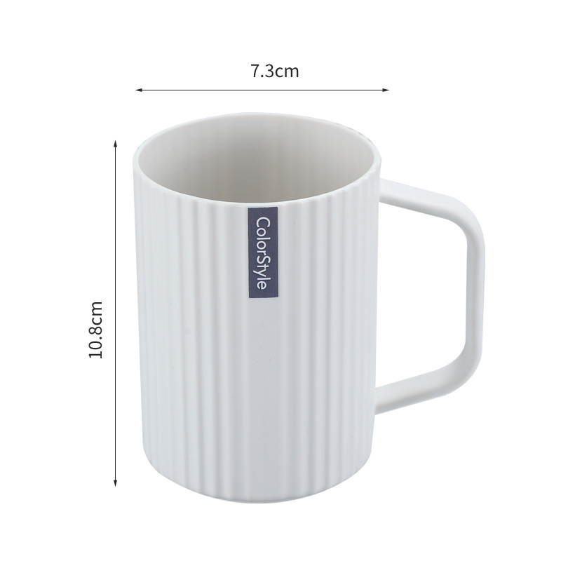 Double-toned Bathroom Tumbler With Handle For Student Dormitory_voghion.com