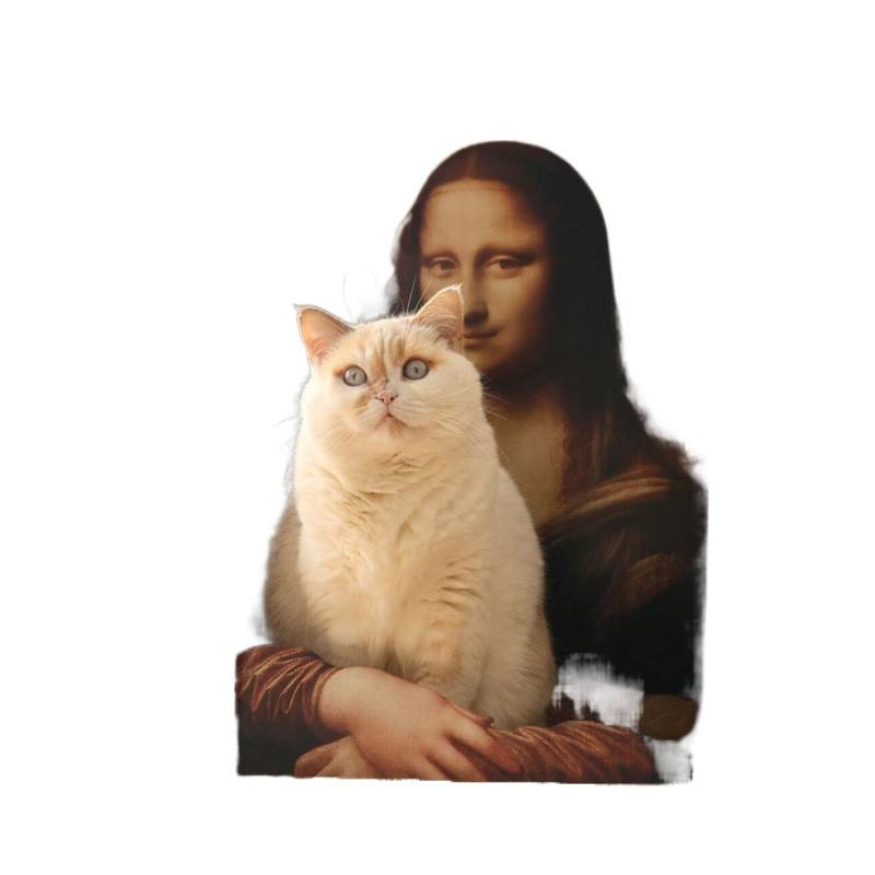✅蒙娜丽莎猫窝猫抓板一体世界名画框猫咪玩具封闭式猫窝油画猫房|undefined
