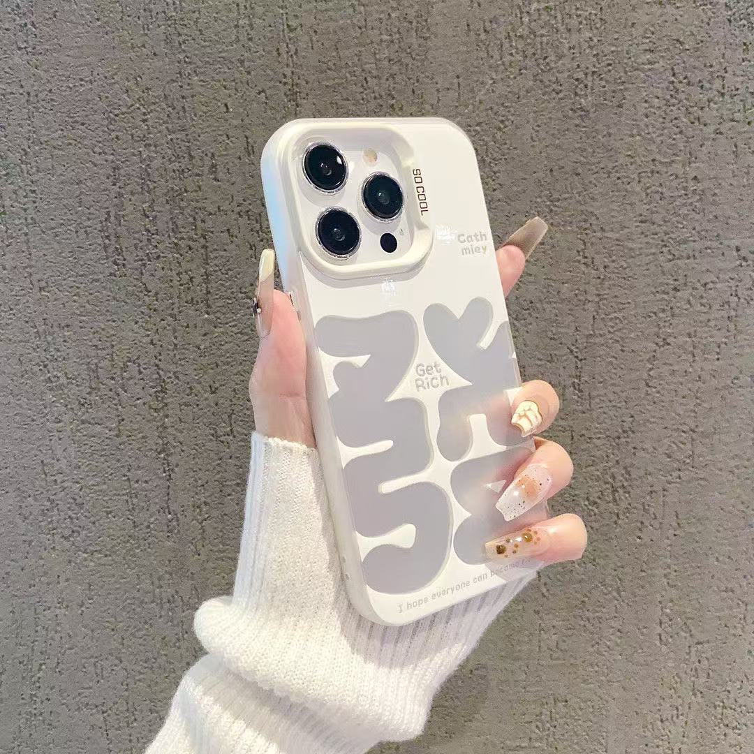El cabello de gran letra es adecuado para la funda del teléfono móvil Apple 16pro 15 National Wave 14promax Personalidad 13pro Fashion 12 Nuevo