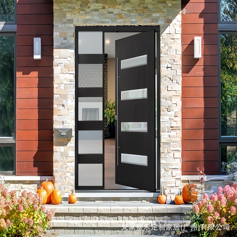 Factory Direct Sales Pivot Door, Wooden Villa Door, Entrance Door, Anti-Theft Door, Modern Minimalist Main Door