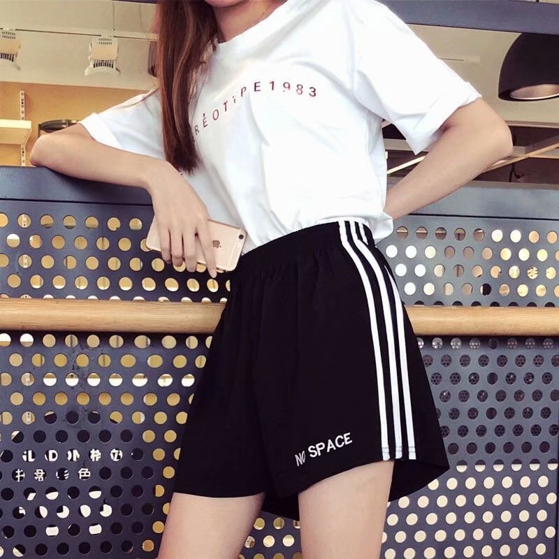 Summer Thin Korean-Style Sports Shorts for Women, Three-Quarter Length Running Shorts, Loose Casual Ultra-Short Hot Pants, Beach Shorts for Outdoor Wear