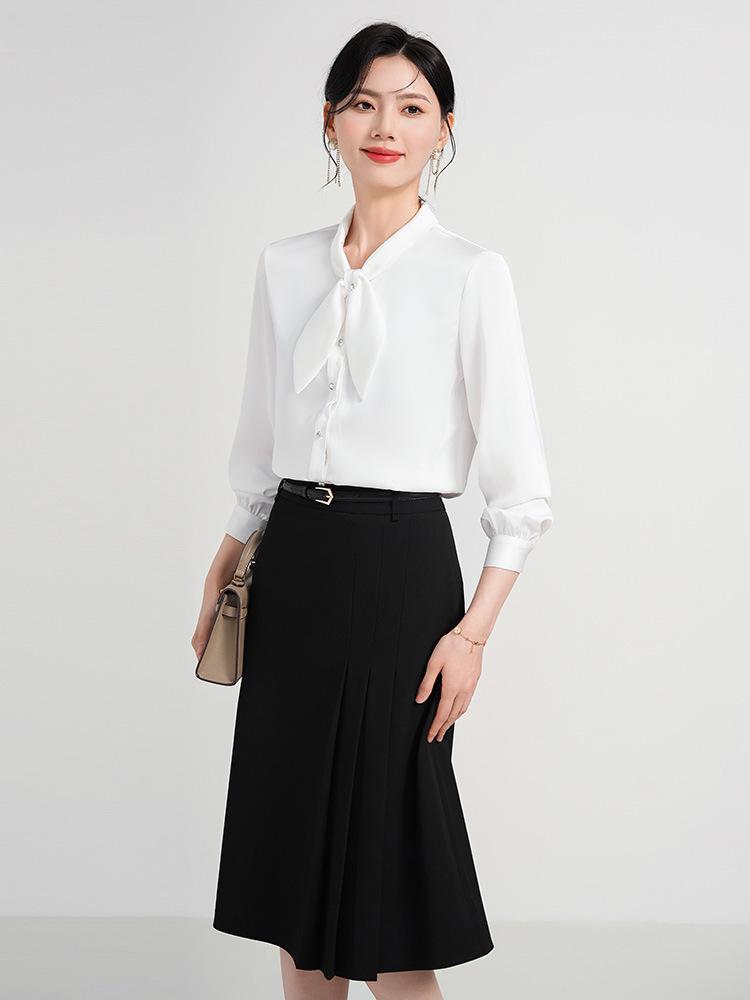 White professional autumn shirt